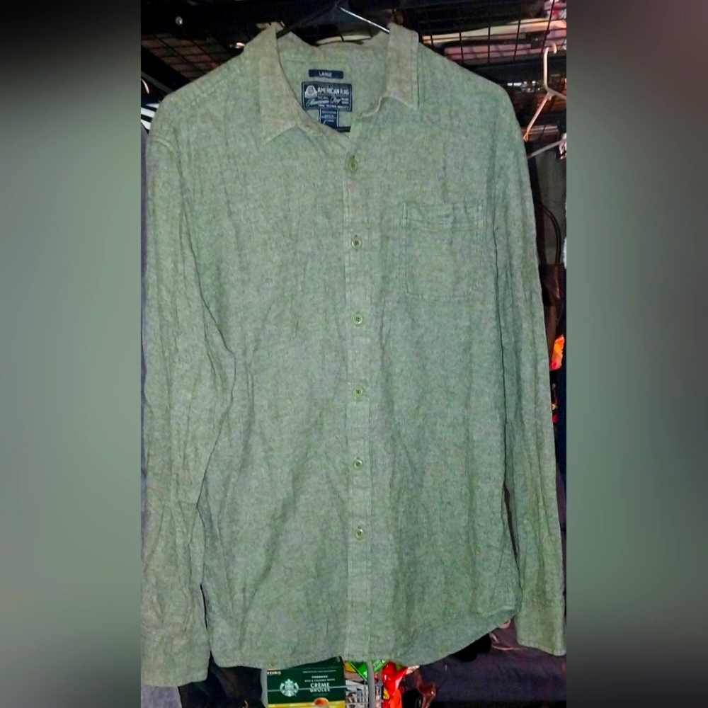 American Rag Men's Gray L/S Button Down Shirt